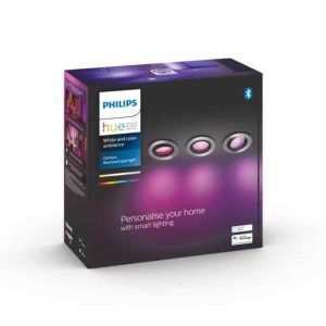 Empotrable Centura Philips HUE White&Color Redondo Aluminio Pack Triple Zigbee & BT