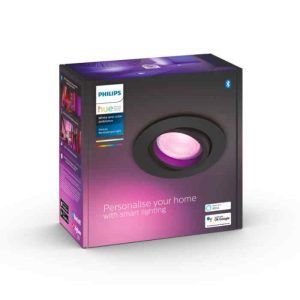 Empotrable Centura Philips HUE White&Color Redondo Negro Zigbee & BT