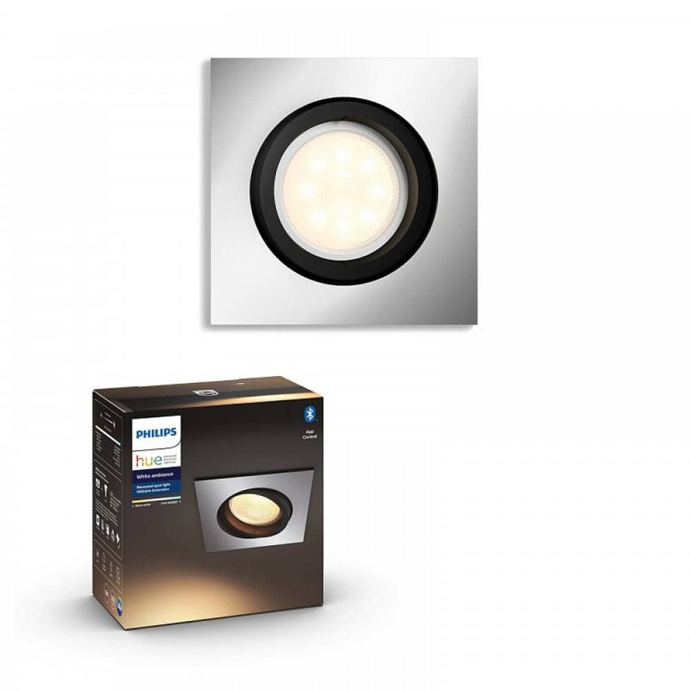 Empotrable Milliskin Philips HUE Ambiance Cuadrado Aluminio Zigbee & BT