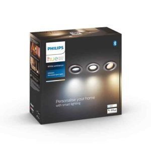 Empotrable Milliskin Philips HUE Ambiance Redondo Aluminio Pack Triple Zigbee & BT