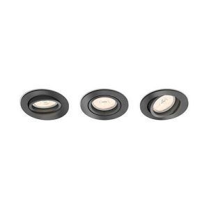Empotrable LED Donegal Redondo Antracita Pack 3 Philips