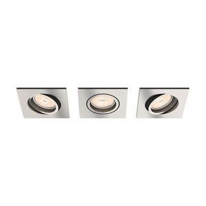 Empotrable LED Donegal Cuadrado Níquel Pack 3 Philips