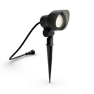 Bajo Voltaje 12V Foco Pincho Puled Negro Extensión 2700ºK Philips