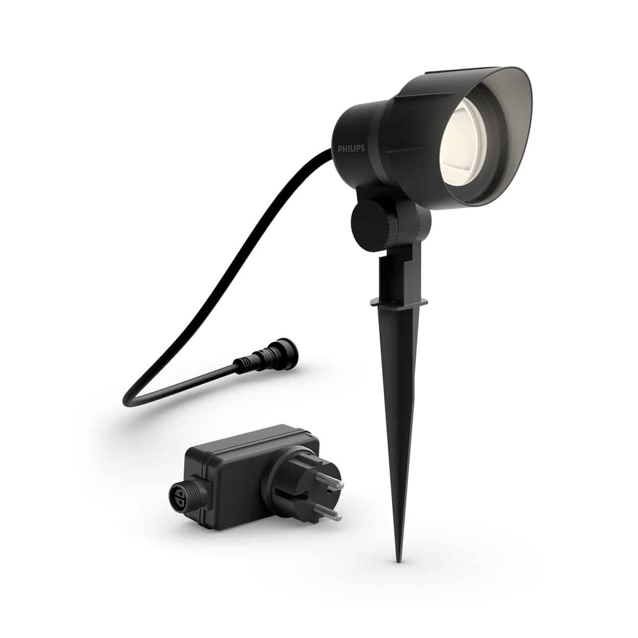 Bajo Voltaje 12V Foco Pincho Puled Negro Base 1Pk 2700ºK Philips