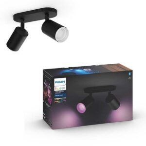 Foco Philips HUE Fugato W&C 2L Negro Zigbee & BT
