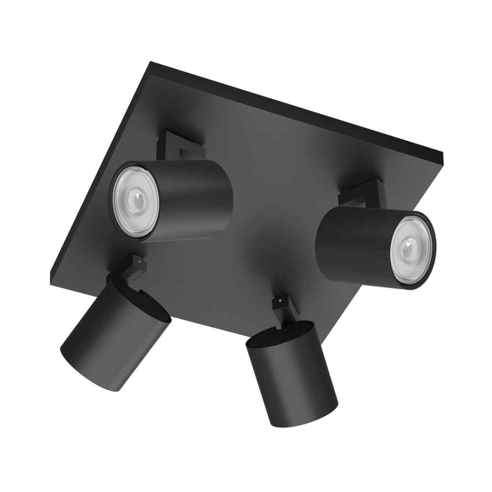 Foco Orientable Runner Negro 4L Philips