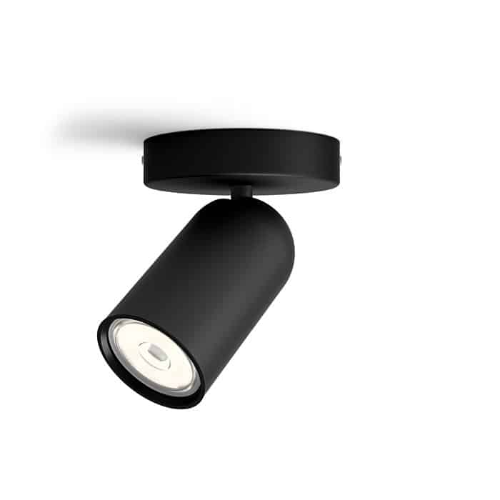 Foco Orientable Pongee Negro 1L Philips