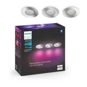 Empotrable Xamento Cromo Philips HUE Color PACK 3L IP44 Zigbee & BT