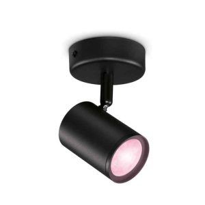 Lámpara Foco Imageo Color Negro 1L Philips WiZ Wifi Con tecnología SpaceSense