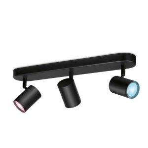 Lámpara Foco Imageo Color Negro 3L Philips WiZ Wifi Con tecnología SpaceSense