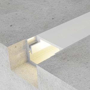 Perfil Especial Tira LED con Difusor Empotrar Suelo