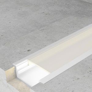 Perfil Especial Tira LED con Difusor Empotrar Glon Blanco