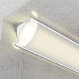Perfil Especial Tira LED con Difusor Esquina Blanco