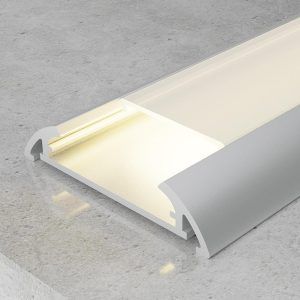Perfil Especial Tira LED con Difusor Superficie Dinm Gris