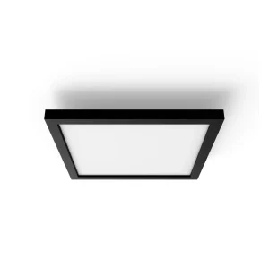 Aurelle Plafón Cuadrado P Philips HUE Ambiance Negro Zigbee & BT
