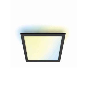 Lámpara Plafón Panel 12w Negro Ambiance Philips WiZ Wifi Con tecnología SpaceSense