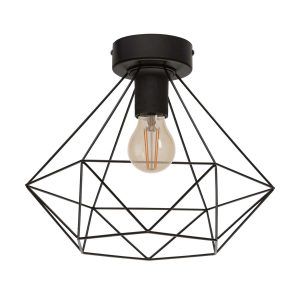 Lámpara Tarbes Negro Plafón 1L Eglo