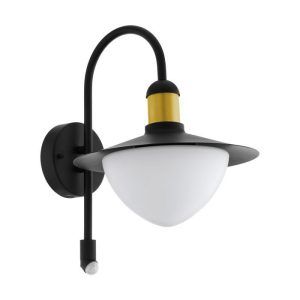 Aplique Pared Sirmione Negro Sensor