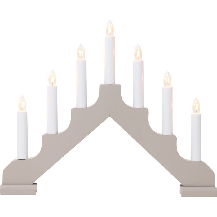 Sobremesa Velas Luces Navidad Ada Gris