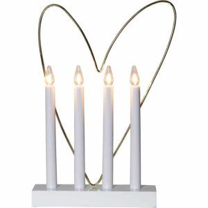Sobremesa Velas Luces Navidad Glossy Heart