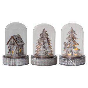 Bola Nieve Sobremesa Luces Navidad Kupol Pack 3
