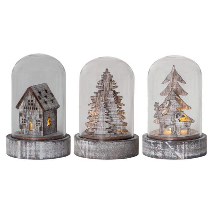 Bola Nieve Sobremesa Luces Navidad Kupol Pack 3