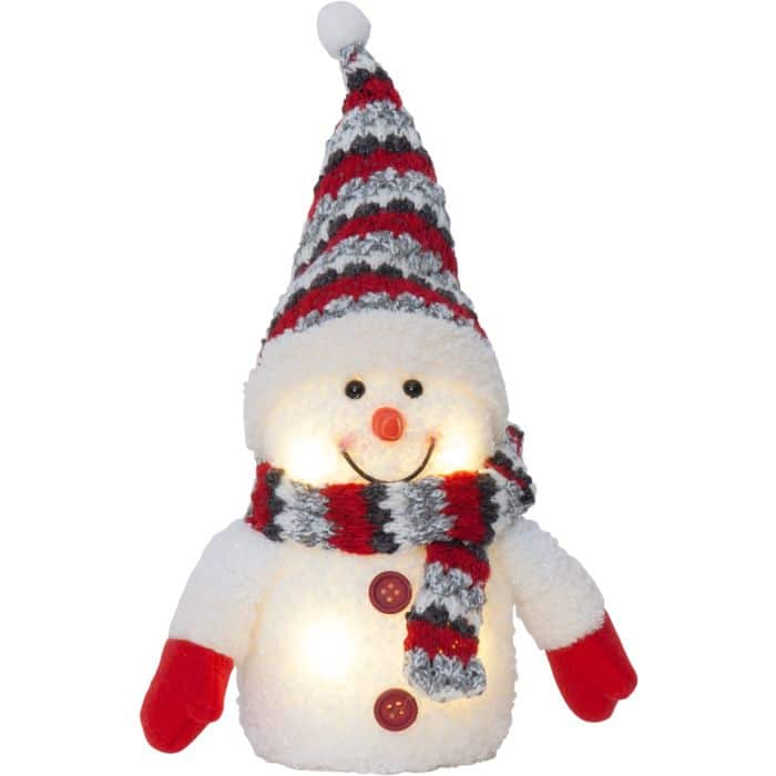 Muñeco Sobremesa Joylight Nieve Rojo Luces Navidad
