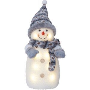 Muñeco Sobremesa Joylight Big Nieve Gris Luces Navidad