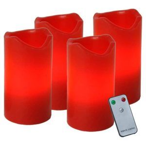 Vela Sobremesa Luces Navidad Roja Advent Pack 4