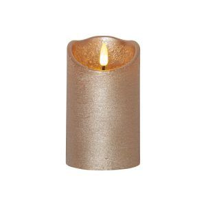 Vela Sobremesa Oro Luces Navidad Flamme