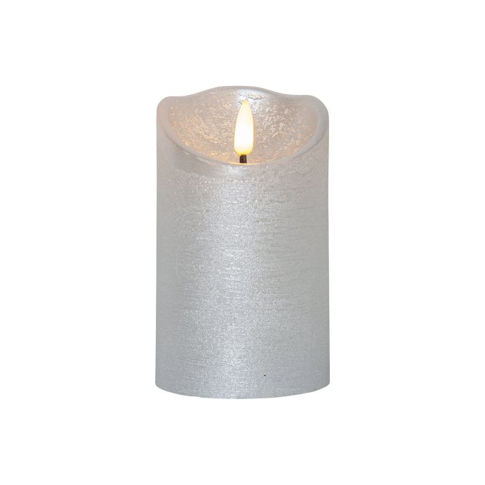 Vela Sobremesa Plata Luces Navidad Flamme