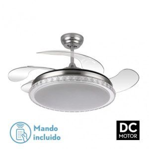 Ventilador Plegable de Techo Biliku Níquel DC