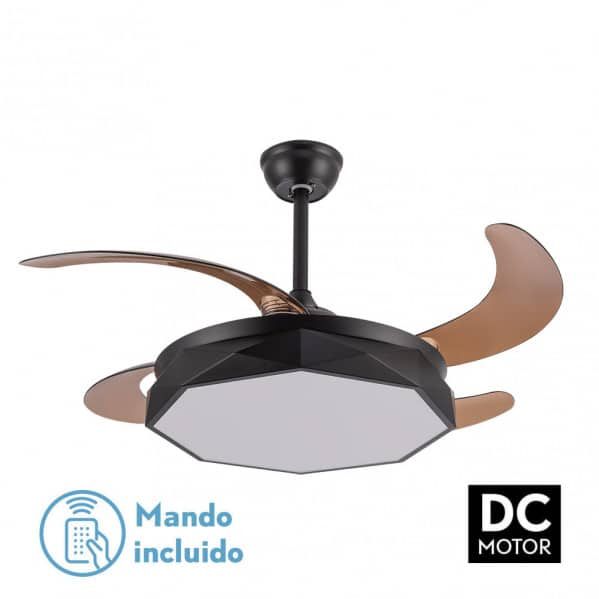 Ventilador Plegable de Techo Nashi Negro DC