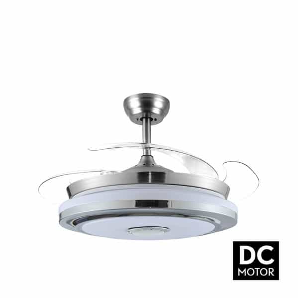 Ventilador Plegable de Techo Solano Níquel DC