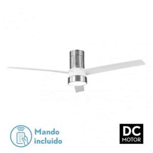 Ventilador de Techo Teo Níquel / Blanco DC