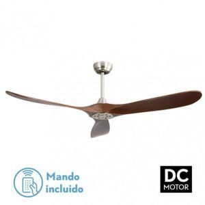 Ventilador de Techo Marín Níquel Roble DC