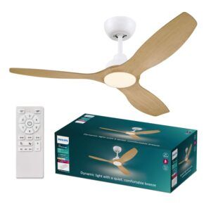 Ventilador de Techo Olas 52" DC Blanco Madera Philips